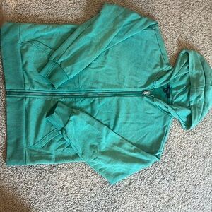 Green zip up jacket
